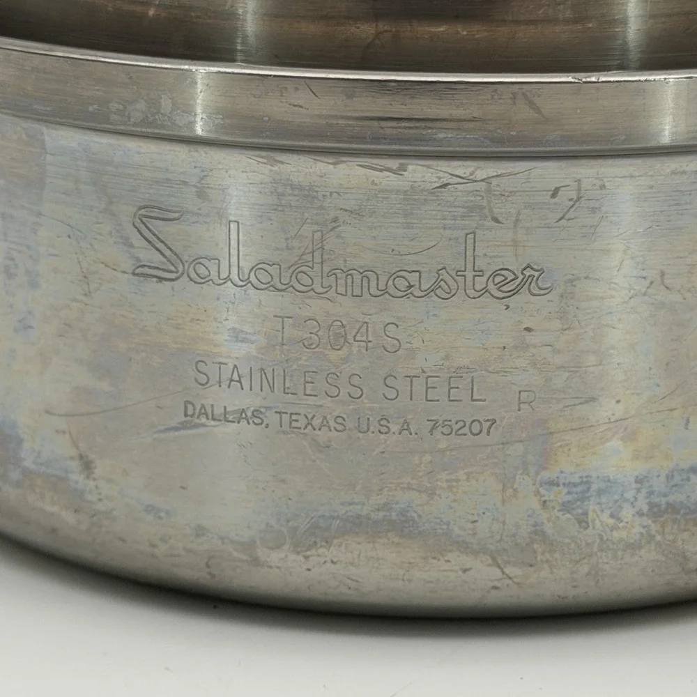 Vintage Saladmaster T304S Stainless Steel Sauce Pan Pot 1 Qt w/ Vapor Vent Lid